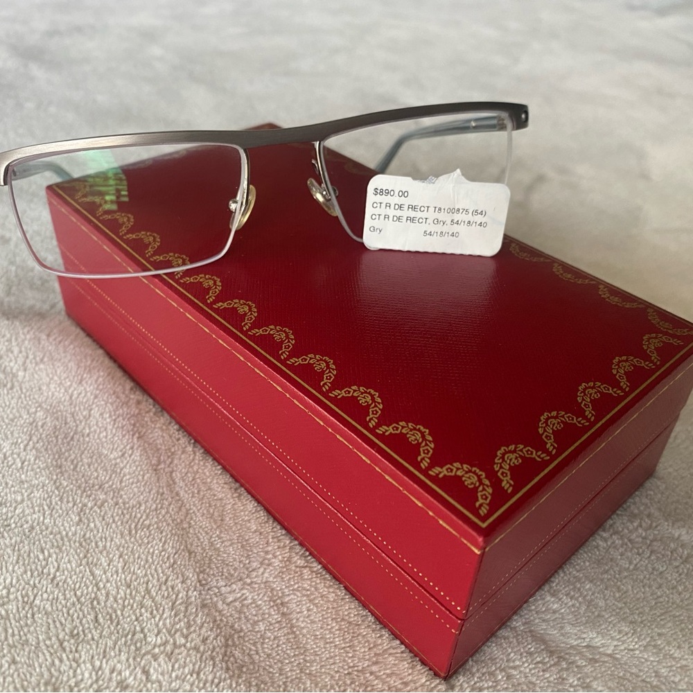 Cartier semi rimless eye glasses